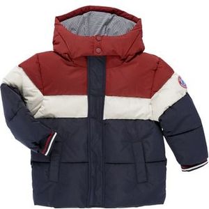 PETIT BATEAU - Donsjas met Kap - Blauw/Wit/Rood - Polyester