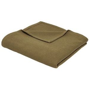 Today  Jeté de Lit Nid d'Abeille 150/200 Coton TODAY Essential Bronze  Plaids, deken dames Bruin