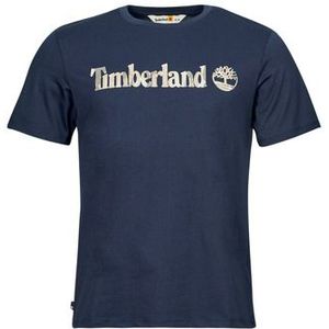 Timberland  Camo Linear Logo Short Sleeve Tee  Shirts  heren Marine