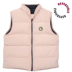 PETIT BATEAU - Donsjack - Roze - Kinderen - Mouwloos - Omkeerbaar