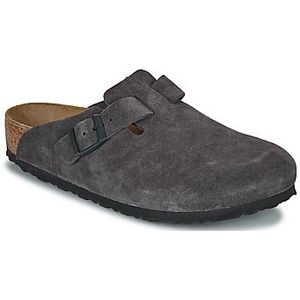 Birkenstock - Boston - Slippers - Grijs - Linnen