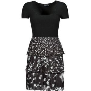 Jurk - Viscose - Bloemenprint - Kort - Normale Pasvorm - Kwartmouw