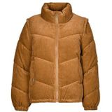 Volcom - Cord´n Puff - Jas - Bruin - Korte Corduroy Pufferjas voor Dames