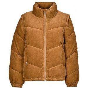 Volcom - Cord´n Puff - Jas - Bruin - Korte Corduroy Pufferjas voor Dames
