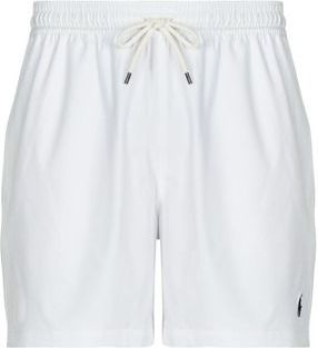 POLO RALPH LAUREN - Rechte Zwemshort - Wit - 90% Polyester, 10% Elasthan