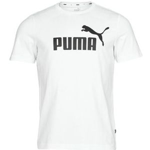 Puma  ESS LOGO TEE  Shirts  heren Wit