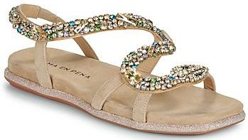 Alma EN Pena - Slang Sandaal - Beige - Platte Schoen - Dames