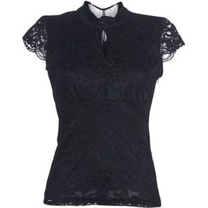 Morgan Kanten Top met Kant Zwart