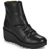 Fly London - BANN - Enkellaarsjes - Zwart - Leer