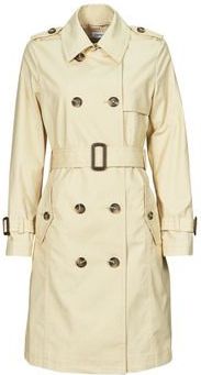ESPRIT - Lange Trenchcoat - Beige - Polyester