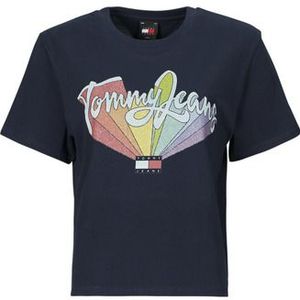 Tommy Jeans  TJW BXY RAINBOW FLAG TEE  Shirts  dames Marine