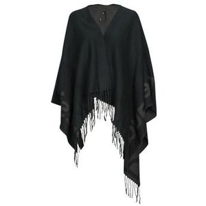 Desigual Poncho met Franjes Antraciet