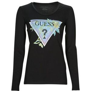 Guess  LS RN ALVA TEE  Shirts  dames Zwart