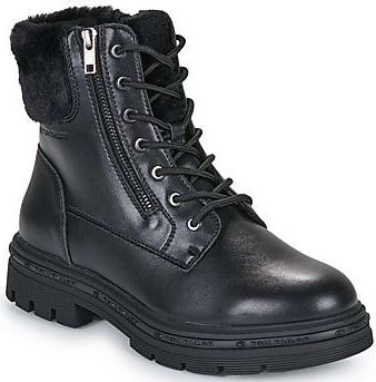 Enkellaarsjes - Effen - Imitatieleer - Versterkte Hak - Warm Gevoerd