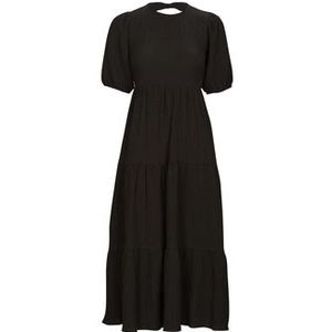 Desigual - Damesjurk - Zwart - Regular Fit - Tropisch Patroon