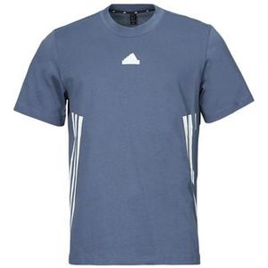 adidas - Future Icons 3-Stripes - T-shirt - Blauw - Katoen