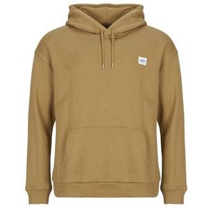 Lee - Workwear Hoodie - Dark Khaki - Geborstelde Katoenen Fleece