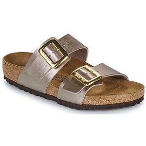 Birkenstock - Sydney Cushion - Sandalen - Bruin - Birko-Flor - Dubbele Gespsluiting