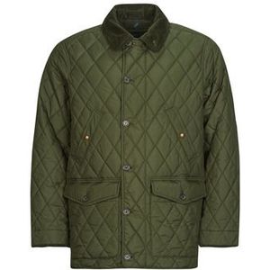 Polo Ralph Lauren - Gewatteerde Jas - Olijf - Halflang - Wol Materiaal