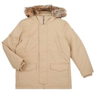 Winterjas - Effen - Warm Gevoerd - Gerecycled Materiaal - Met Faux Bont Trim