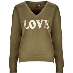 Vero Moda  VMCAROLA L/S SWEAT JRS BTQ  Truien  dames Kaki