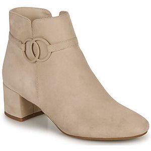 Beige enkellaarsjes zonder hak sale