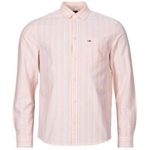 Tommy Jeans  TJM REG OXFORD STRIPESHIRT  overhemden  heren Roze