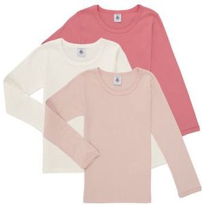 Petit Bateau Set T-shirts voor kinderen, van katoen, lange mouwen, effen, Variant 1:, 24 Maanden