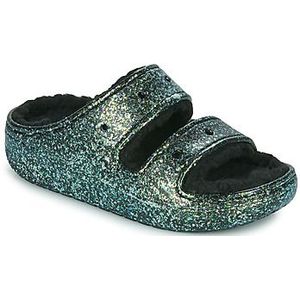 Crocs  Classic Cozzzy Glitter Sandal  slippers  dames Zwart