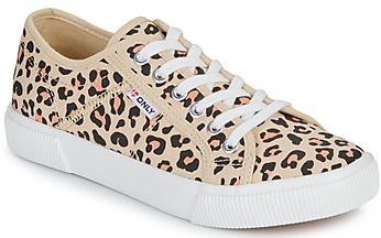 ONLY - Nicola - Lage Sneakers - Kastanje - Katoen - Luipaardprint