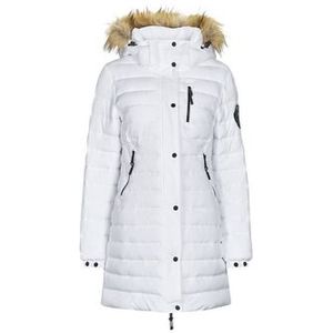 Superdry  FUJI HOODED MID LENGTH PUFFER  jassen  dames Wit