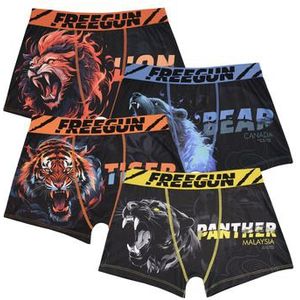 FREEGUN ondergoed (5 stuks) jongens, rood/paars/wit/zwart/turquoise, 10-12 Jaren