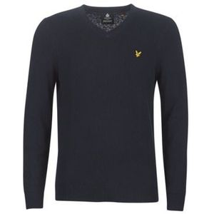 Lyle & Scott - V-hals - Merinokatoen - Donker Marineblauw - Trui