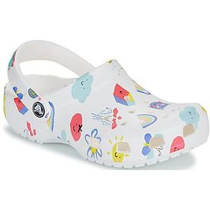 Crocs  Classic Doodle Print Clog K  klompen  kind Wit