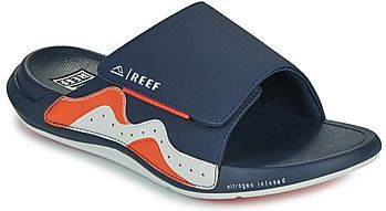 Reef - Swell Cruiser Slide - Slipper - Navy White Orange - Suède en Leer