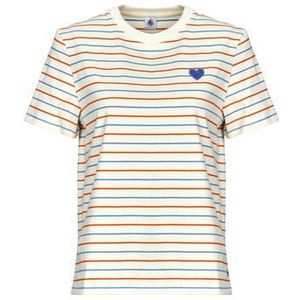 PETIT BATEAU - T-shirt Le Droit - Gestreept - Wit/Blauw/Rood - Katoen