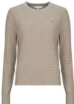 Tommy Hilfiger - Regular Fit - Damespullover - Effen/Gemêleerd - Puur Katoen