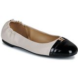 Ballerina - Color-Blocking - Leer - Profielzolen - Versterkte Hak - Platte Hak