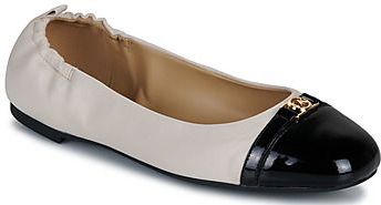 Ballerina - Color-Blocking - Leer - Profielzolen - Versterkte Hak - Platte Hak