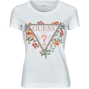 Guess  TRIANGLE FLOWERS  Shirts  dames Wit