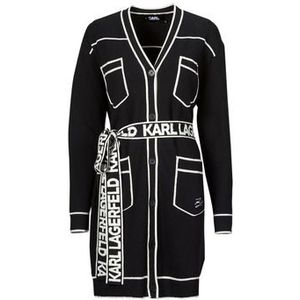 Karl Lagerfeld  BRANDED BELTED CARDIGAN  Vesten  dames Zwart