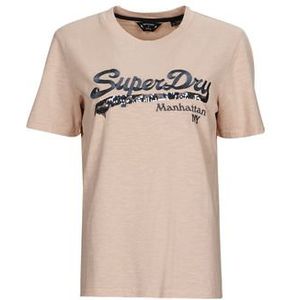 Superdry  VINTAGE LOGO BOROUGH TEE  Shirts  dames Beige