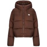 Tommy Jeans - TJW Hooded Puffer JA Dw 0Dw 21625 - Dames Donsjack - Bruin - Nylon