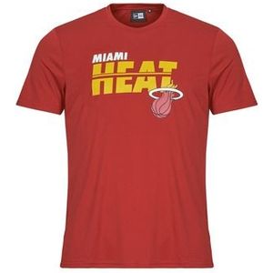 New-Era  NBA ESSENTIALS TEE MIAMI HEAT  Shirts  heren Rood