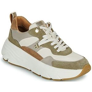 Geox - Diamanta - Damestrainers - Bruin en Beige - Ademend