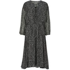 Pepe Jeans - PL953436 Alicia - Midi-jurk - Zwart - Polyester - Lange Mouwen