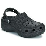 Crocs - Classic Platform Klompen - Zwart - Glitter - Dames
