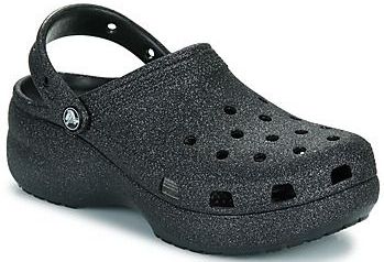 Crocs - Classic Platform Klompen - Zwart - Glitter - Dames