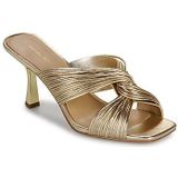 Michael Kors - Slip-On Stiletto Sandalen - Geel - Leer - Gouden Metallic