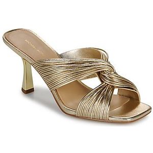 Michael Kors - Slip-On Stiletto Sandalen - Geel - Leer - Gouden Metallic